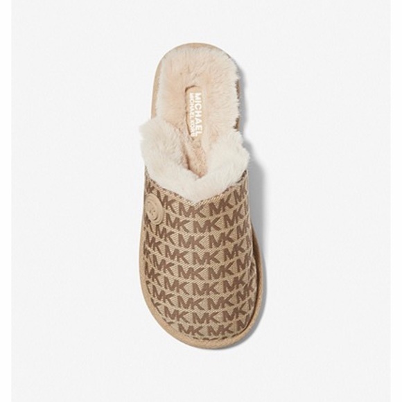 Janis Faux Fur-Lined Logo Jacquard Slipper - Picture 1 of 6